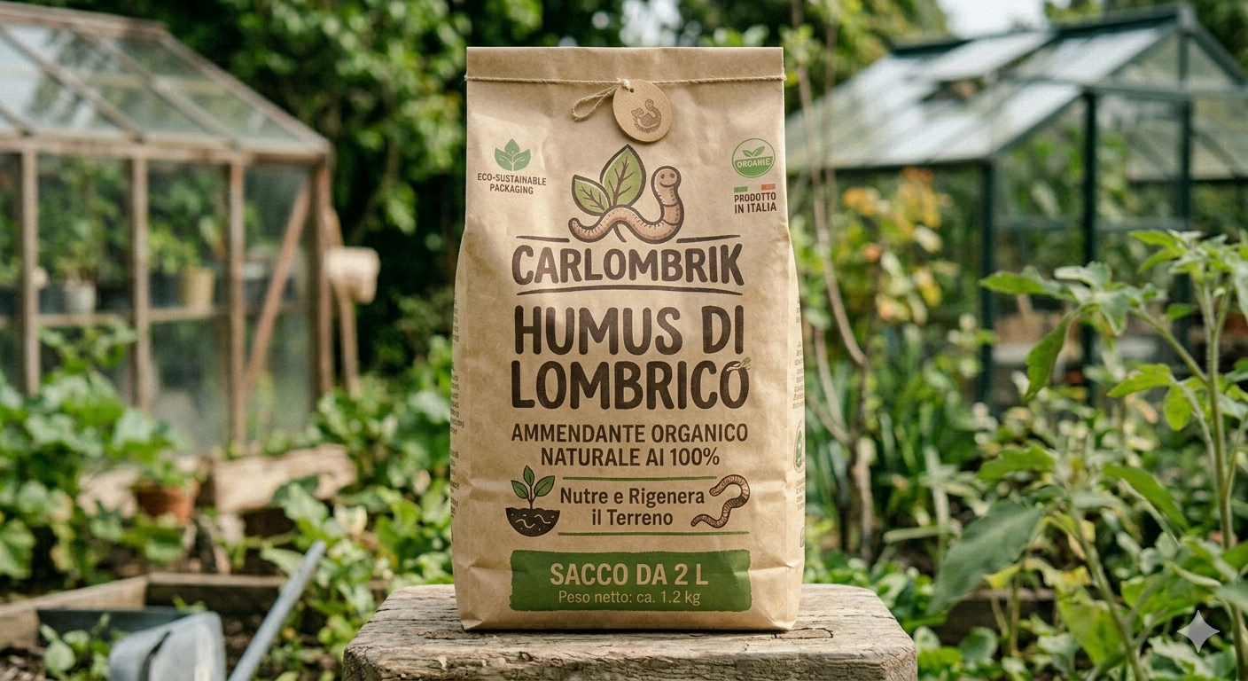 Humus di Lombrico 100% naturale confezione da 2 L